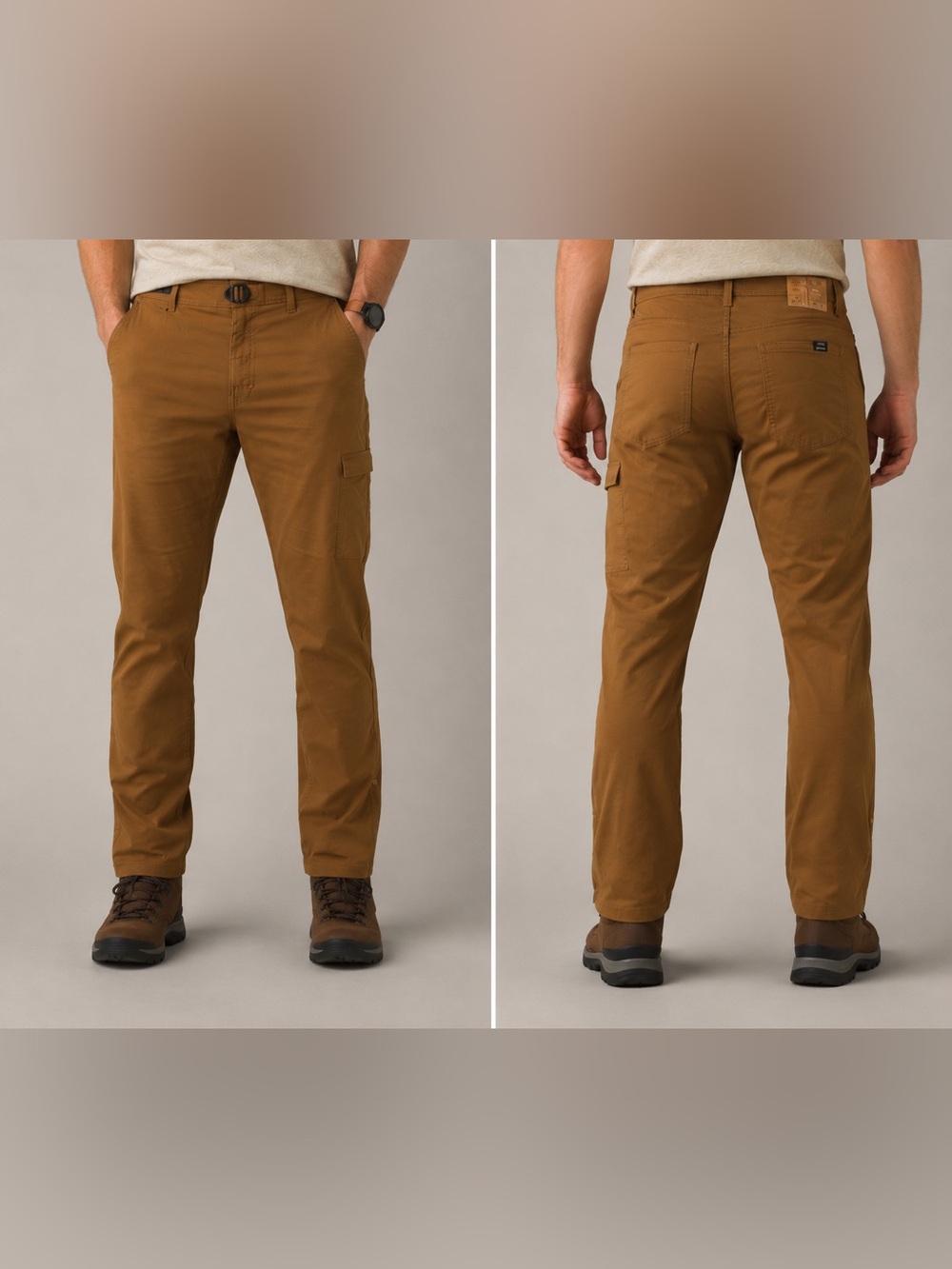 prAna Stretch Zion Slim Pant II Men’s 40x32 Sepia Brown Hiking Cargo NWT